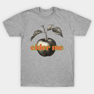 Cider Me! Black, Lime, and Cerise Classic Vintage Woodcut Style T-Shirt